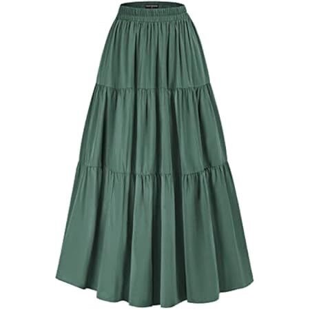 Jupe longue verte élégante