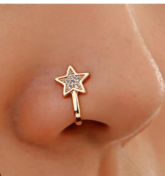 Anneaux de nez étoile dorés