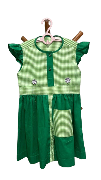 Robe ecole maternelle vert