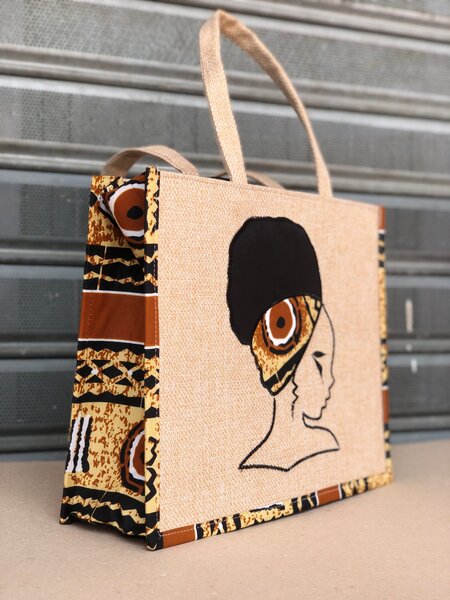 Sac cabas en toile ethnique