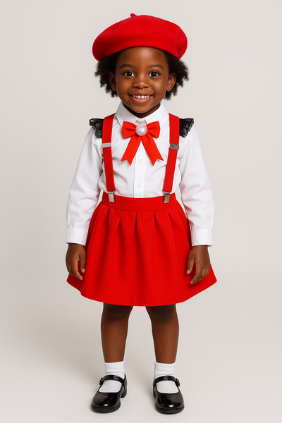 Ensemble Fille Rouge Élégant