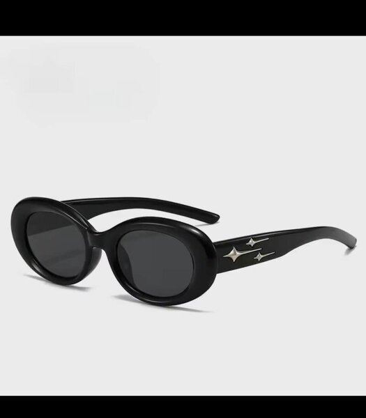 Lunettes ovales rétro noires