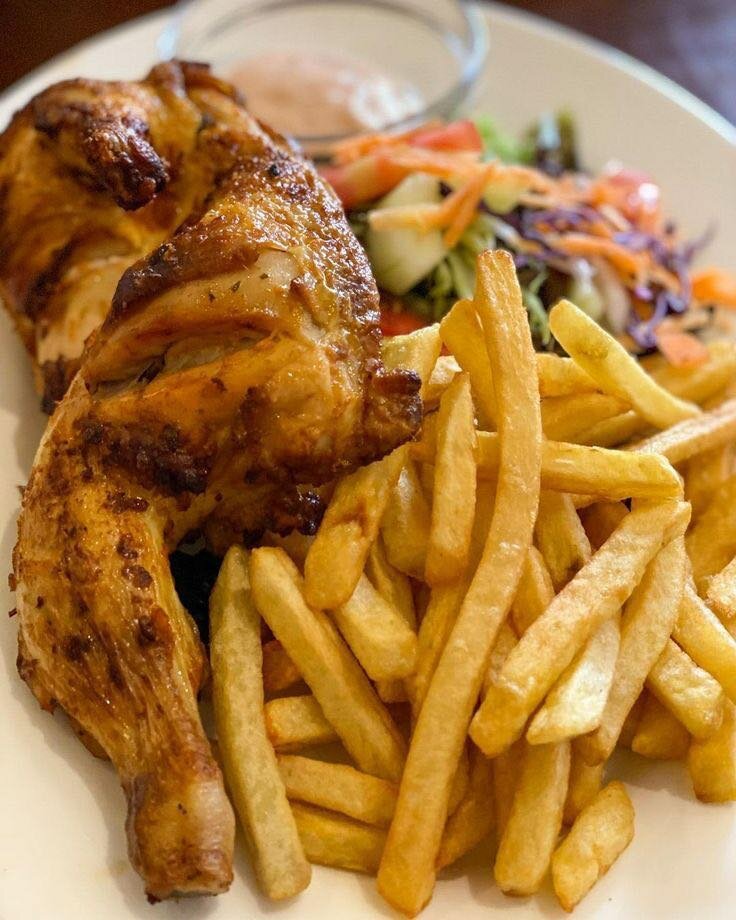 Poulet rôti et frites