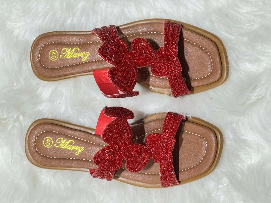 Sandalen strass cœur élégantes