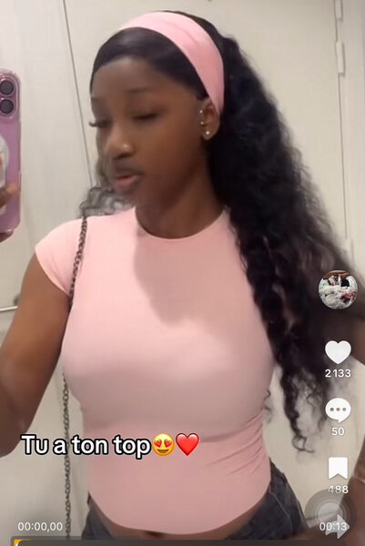 T-shirt rose moulant femme