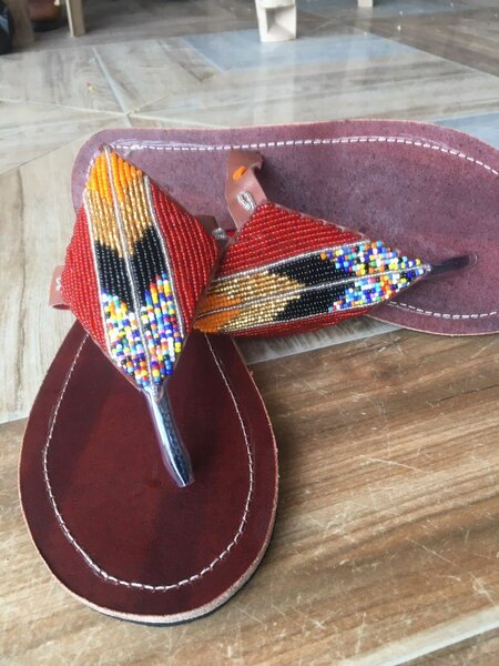 Authentic  Ladies Beaded slippers