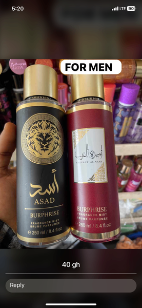 Men body splash perfume