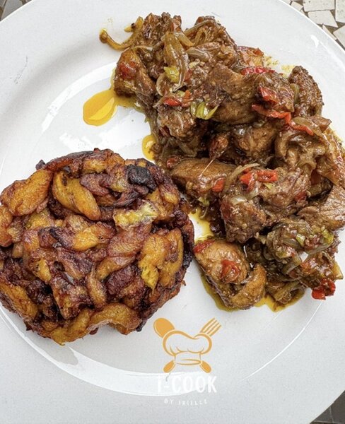 alloco et porc sauté