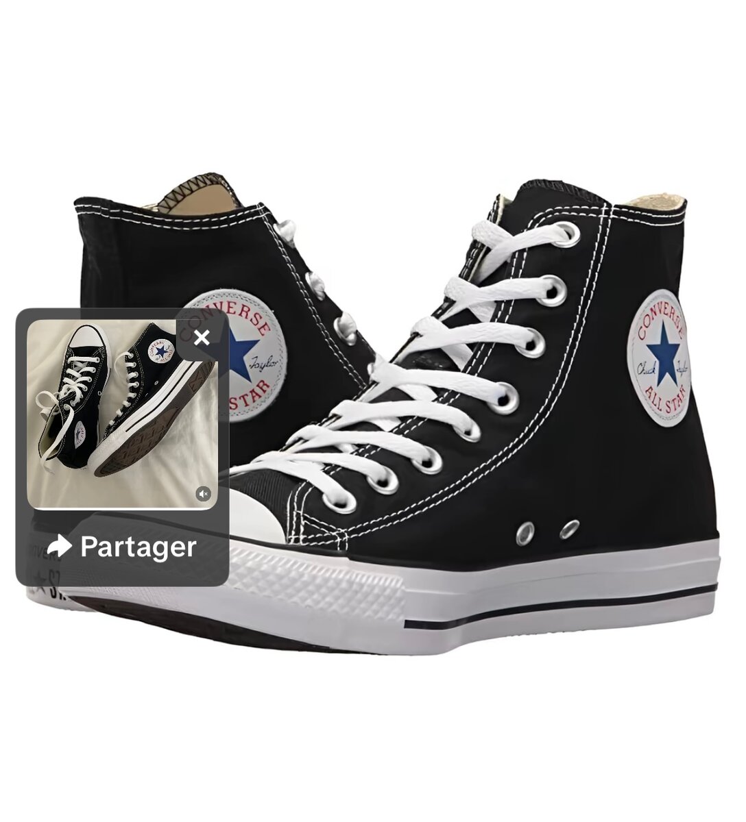 Basket montante Converse noire
