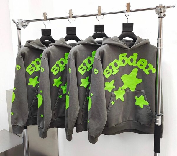 Sweat à capuche Sp5der gris