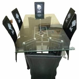 TABLE A MANGER EN CUIR 6 PLACE