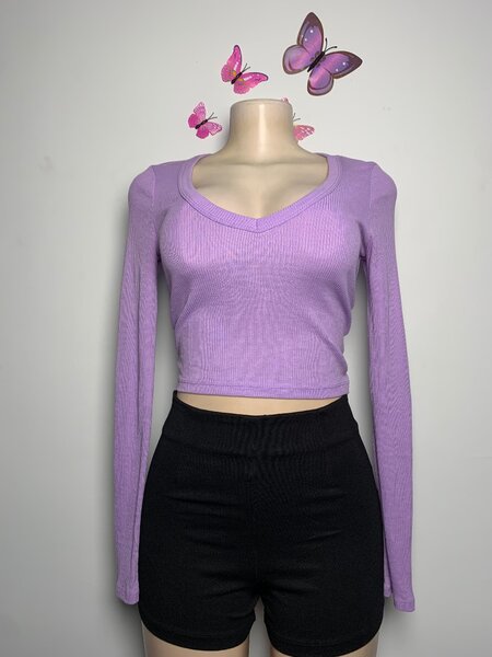 Cotton long sleeve top