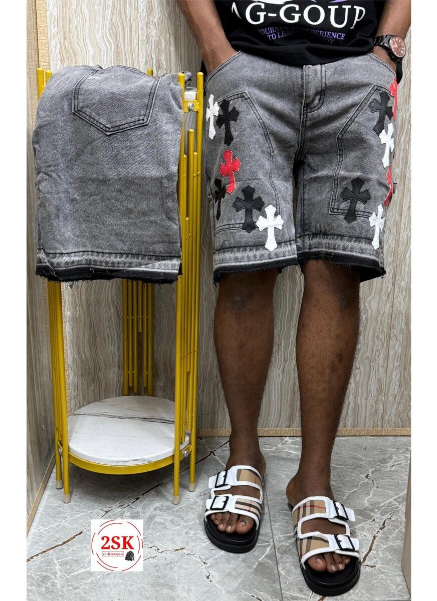 Shorts en jean décontractés pour hommes