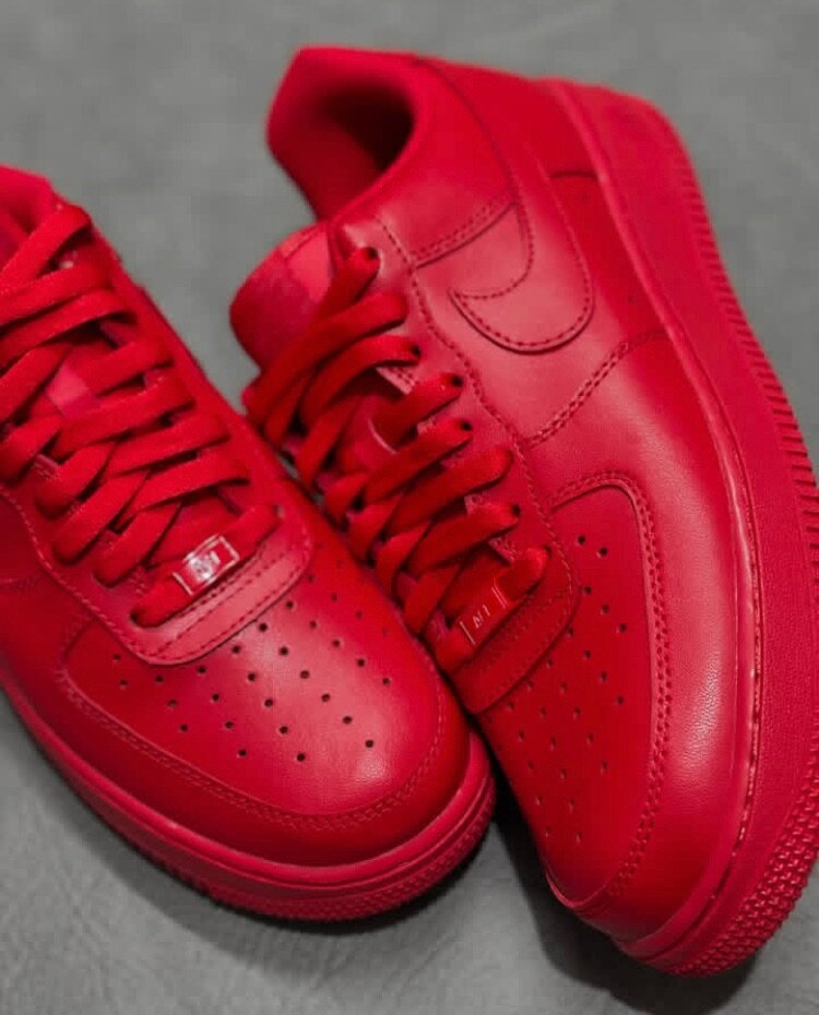Red AirForce ones