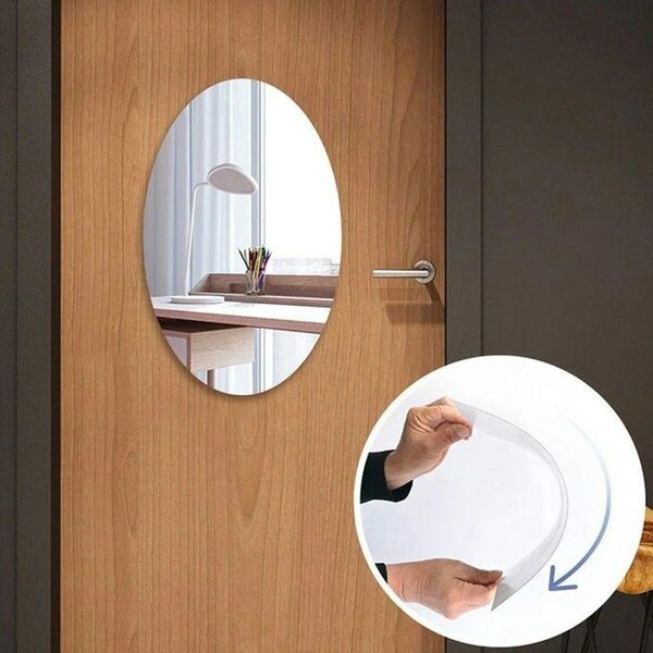 Miroir autocollant ovale