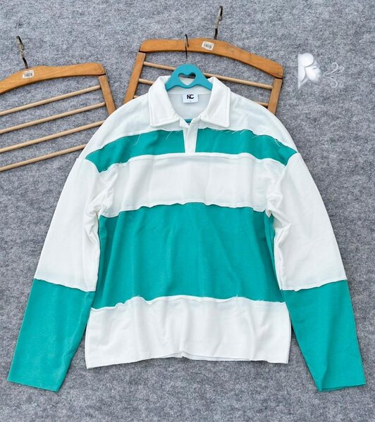 Polo manches longues rayé