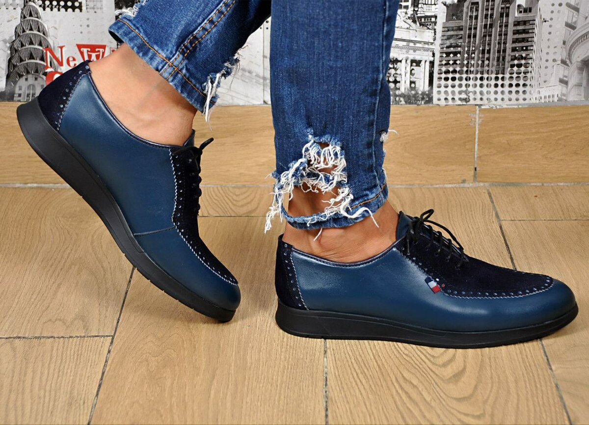 Chaussures Derby Homme Bleu