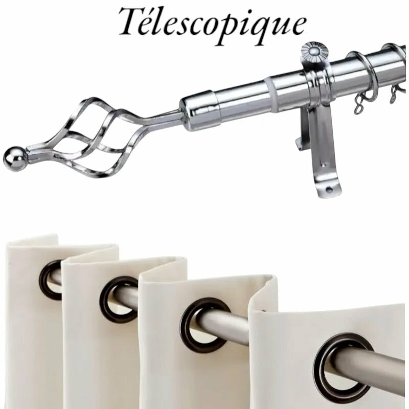 Tringle à rideau télescopique
