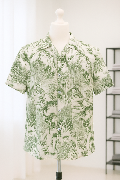 Chemise hawaïenne verte