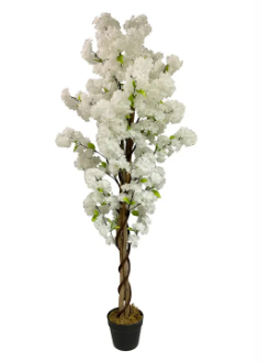 Imported artificial Cheery Tree with black Planter