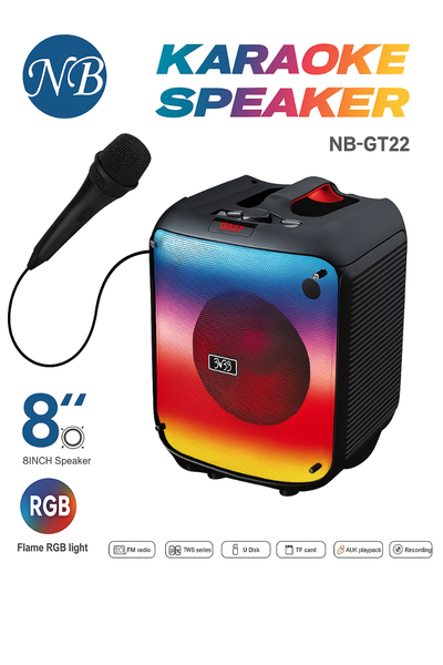 Enceinte Karaoké LED 8" NB-GT22