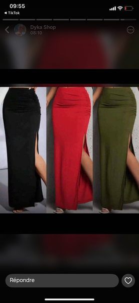 Jupe longue fendue élégante