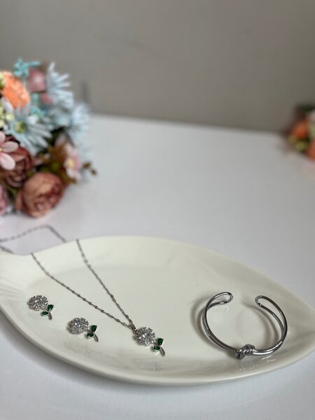 Necklace set and bracelet