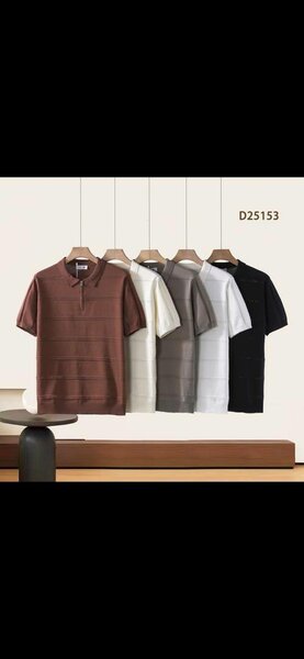 Polo en Coton Rayé Homme