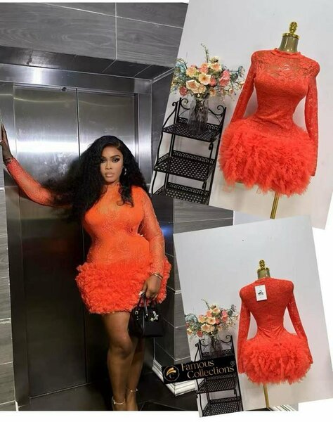 Robe en dentelle rouge élégante