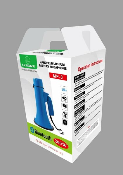 Mégaphone portatif Bluetooth 200W