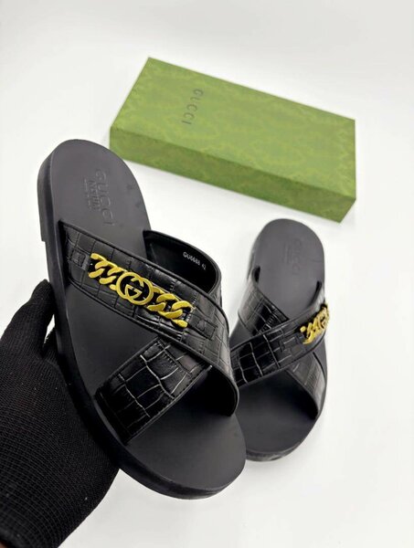 High quality leather slippers