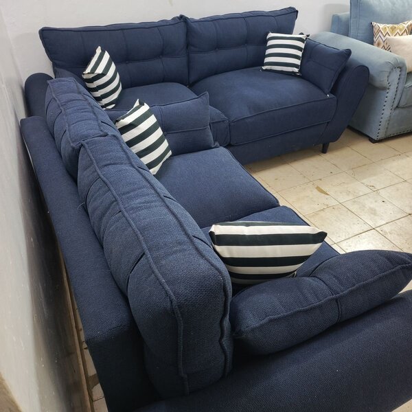 Canapé d'angle bleu moderne