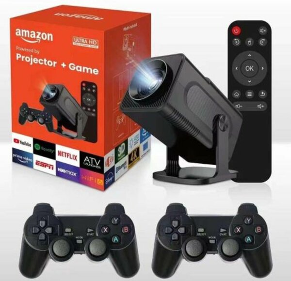 Mini projecteur Amazon vidéo de jeu 1080P 4K