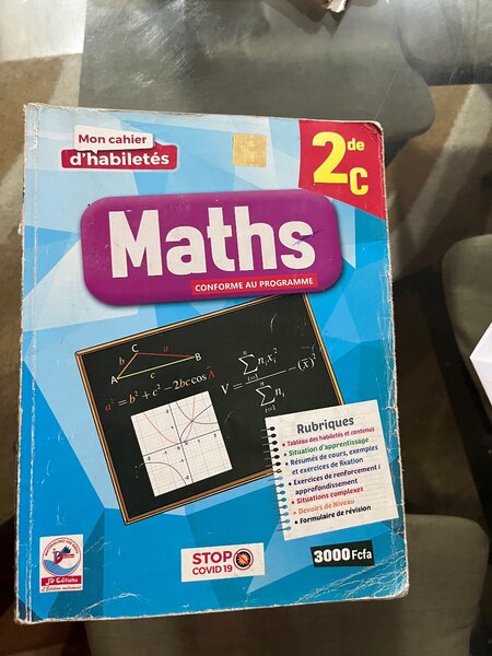 Cahier de maths 2C programme