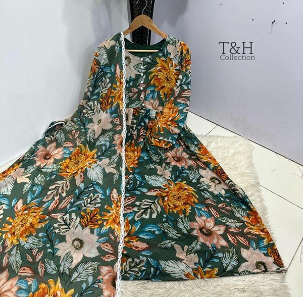 Chiffon maxi with same duppta dc free