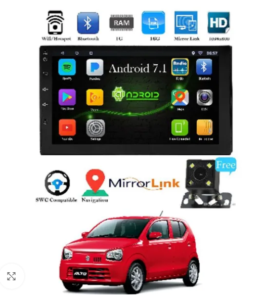 Android Panel For Suzuki Alto New with Back View Camera HD