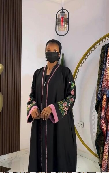 Embroidered Floral Abaya