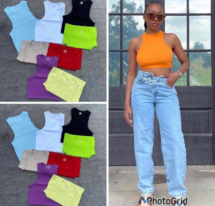 Lot de Crop Tops Colorés