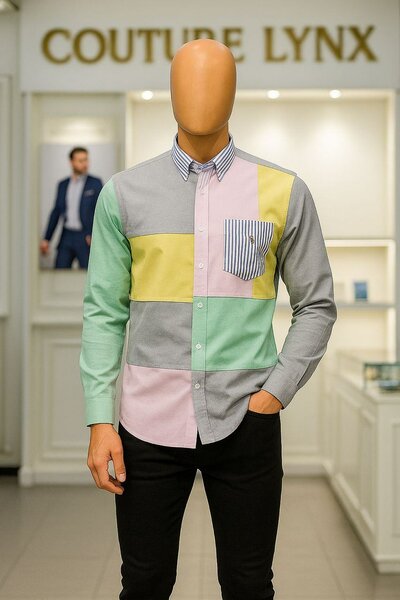 Chemise colorée pour hommes