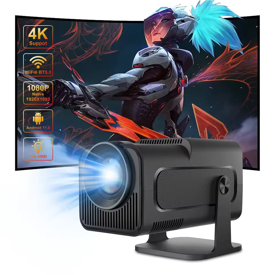HY320 Full HD 1080P 4K Video Projector Portable Android 11