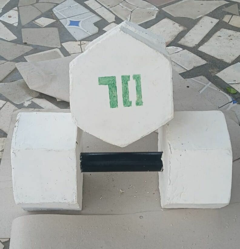 Haltère en béton 10kg