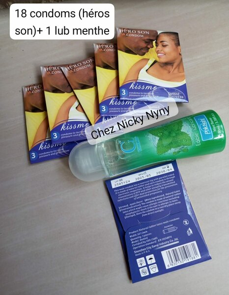 18 condoms + 1 lub menthe
