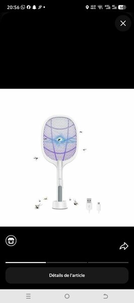 Raquette Électrique Anti-Moustiques