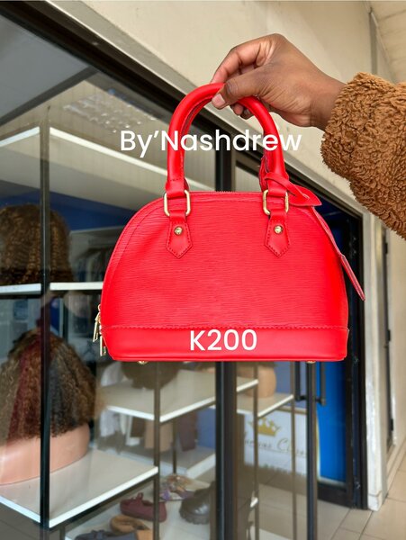 Women's small red handbag