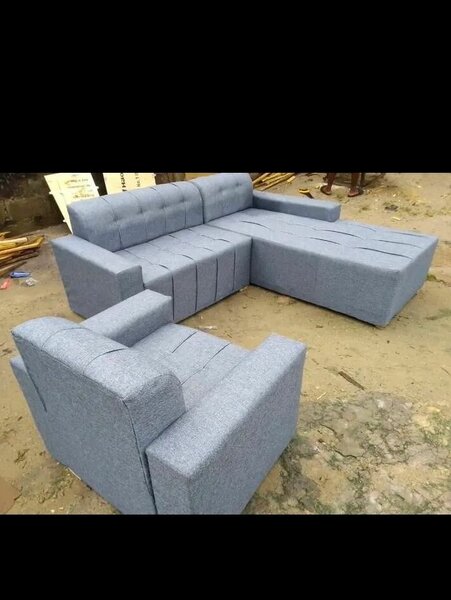 Canapé modulable gris en tissu