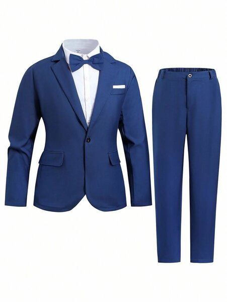 Costume garçon bleu élégant