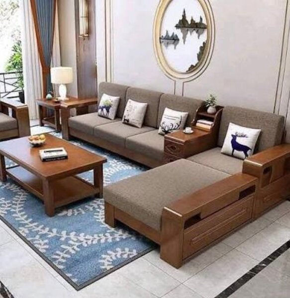 Canapé d'angle moderne en bois