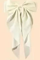 Bow hair clip for girls, white