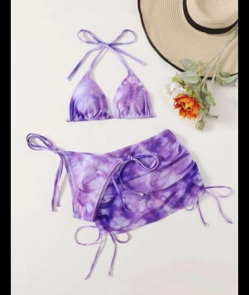 Bikini femme tie-dye élégant