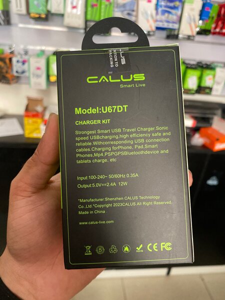 Calus Dual Port Charger with Type-C Cable